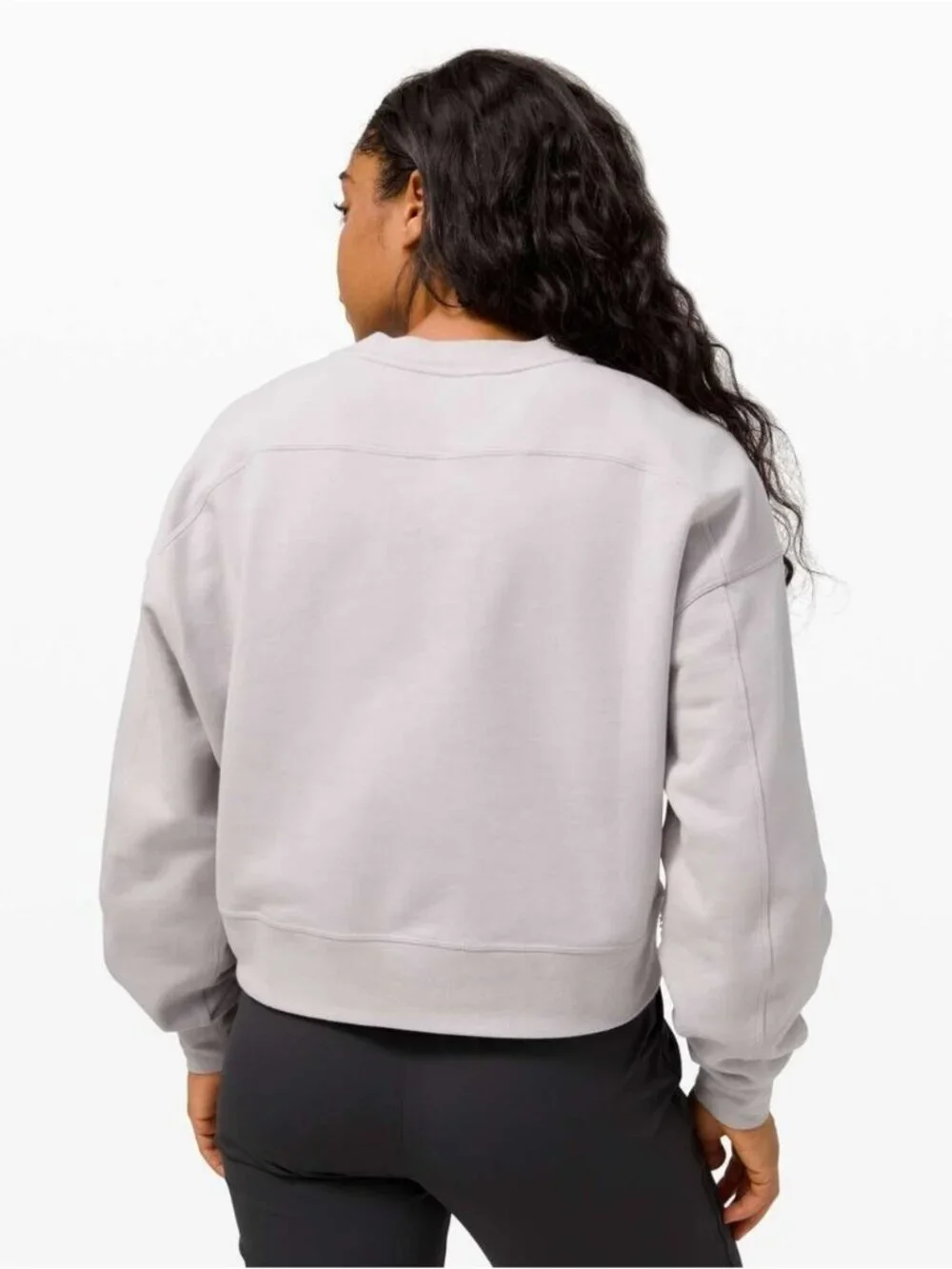 Lululemon Perfectly Oversized Crop Crew Chrome